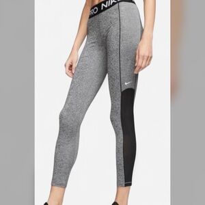 Nike Pro Dri-Fit Gray Leggings with Mesh